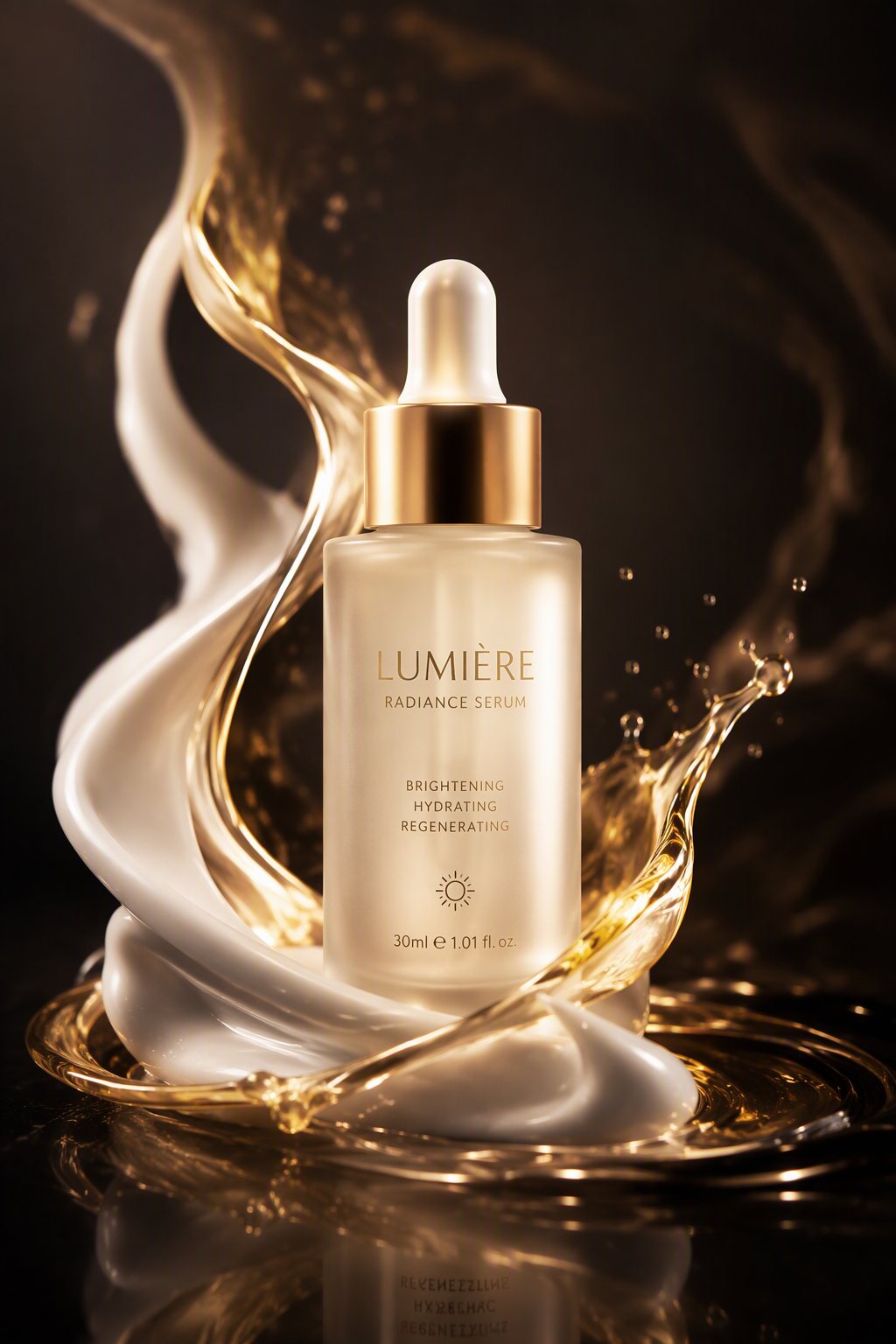 Retouched skincare product visual